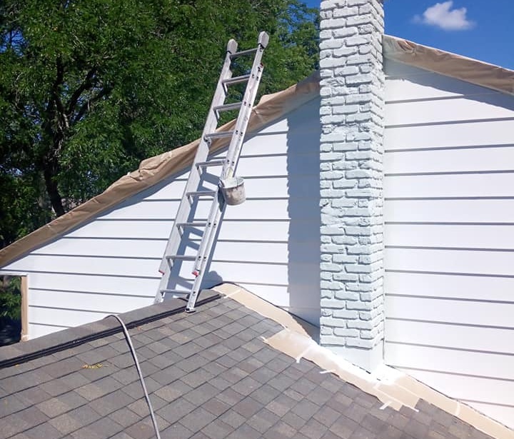 Exterior commercial siding painting