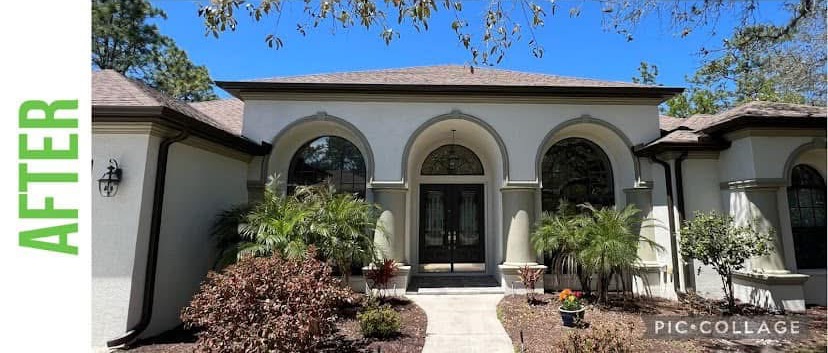 Arched entry exterior after painting by Shields Painting