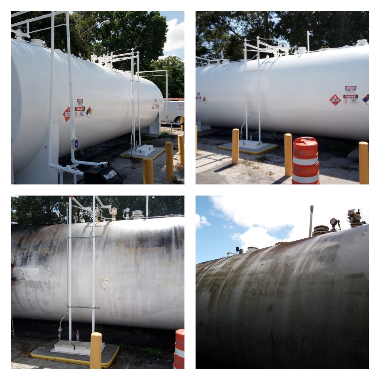 INDUSTRIAL TANK PAINTING PROJECT BEFORE AND AFTER COATING