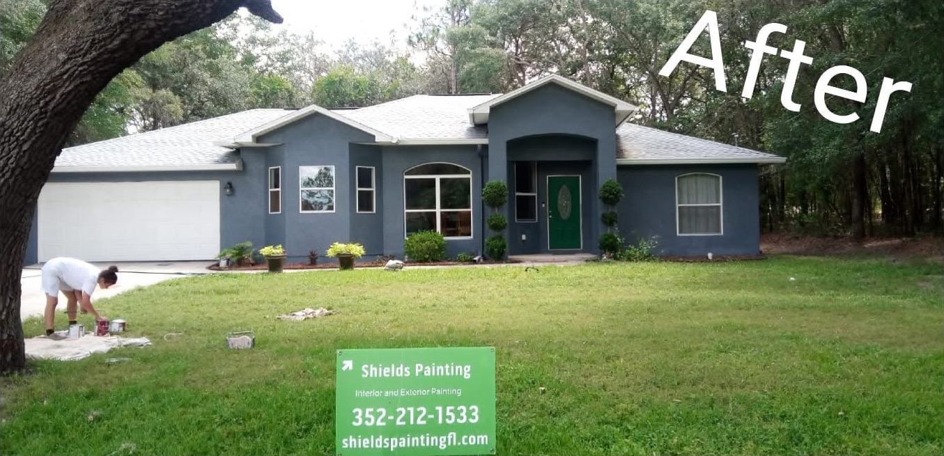 Stucco exterior after painting by Shields Painting